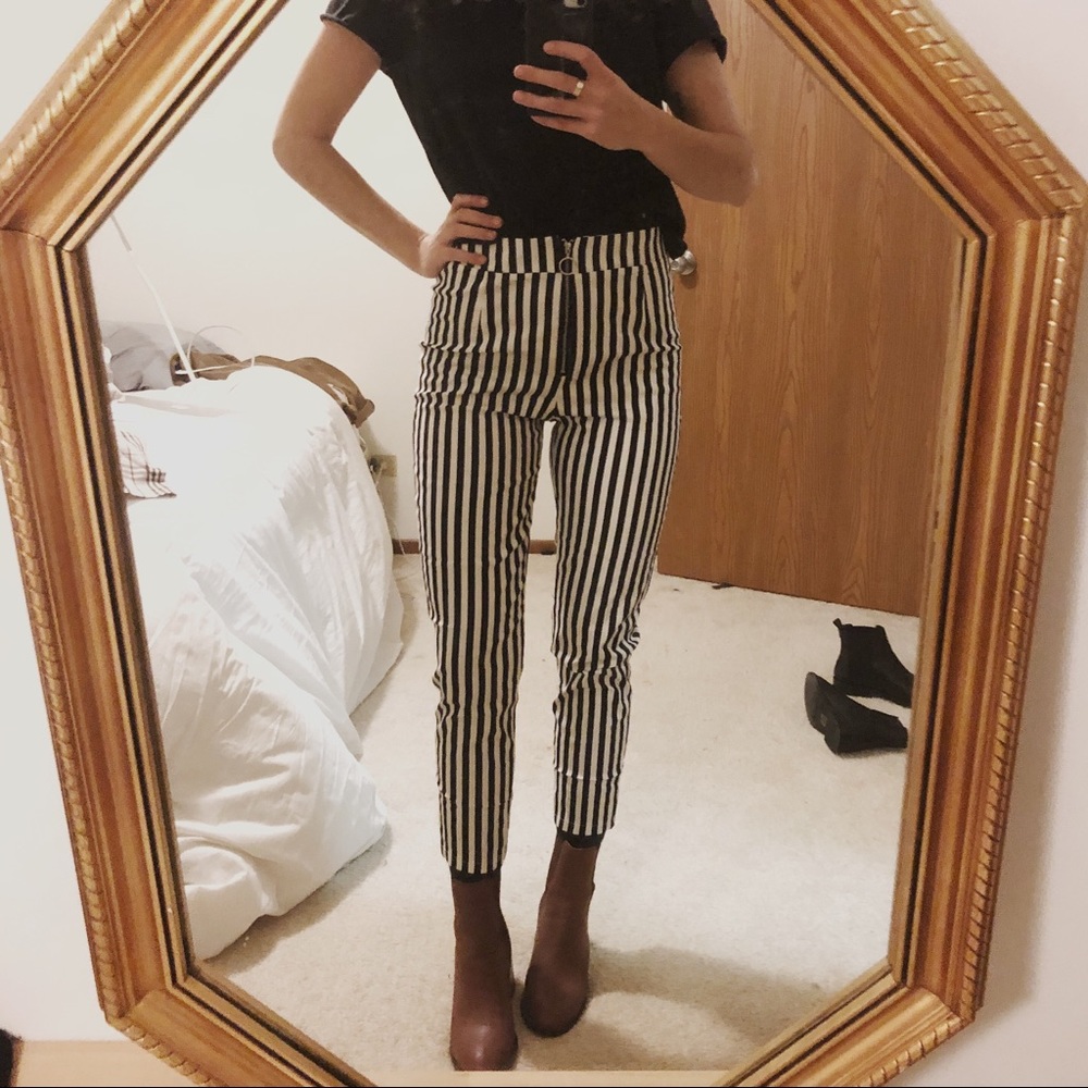 Black and White Stripe Pants